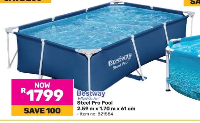 Bestway Steel Pro Pool 2.59m x 1.70m x 61cm 821884