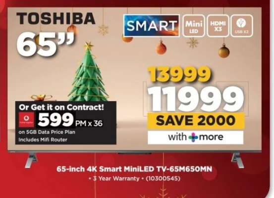 Toshiba 65-inch 4K Smart MiniLED TV-65M650MN