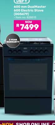 Defy 600mm Dual Master 600 Electric Stove DGS679