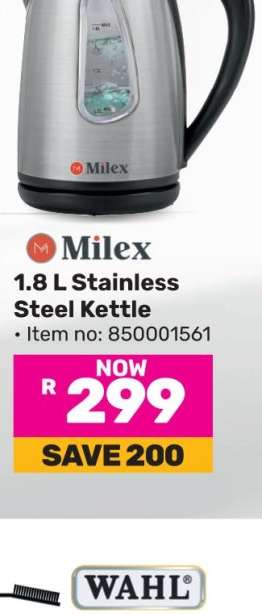 Milex 1.8Ltr Stainless Steel Kettle 850001561