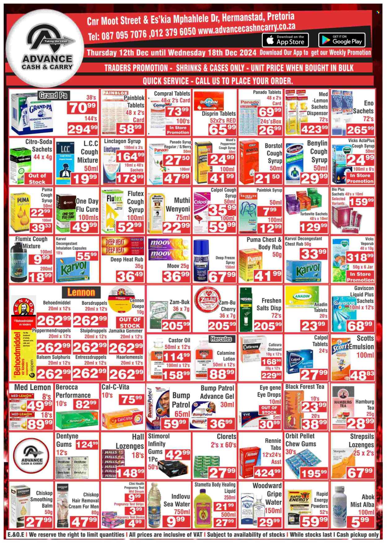 Advance Cash & Carry specials - 12/12/2024 - 18/12/2024. Page 1