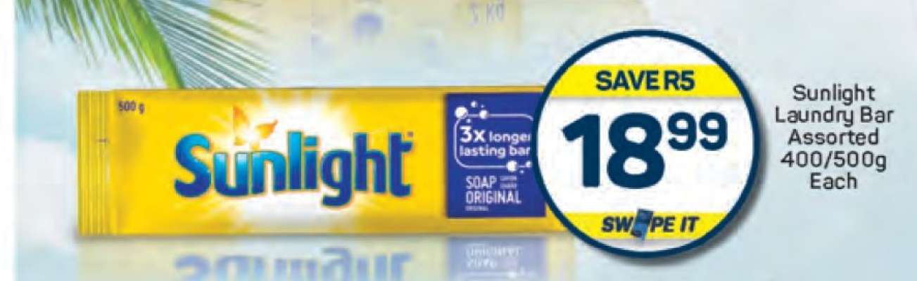 Sunlight Laundry Bar Assorted 400/500g Each