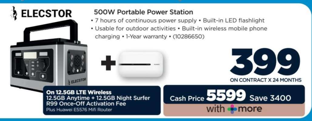 ELECSTOR 500W Portable Power Station