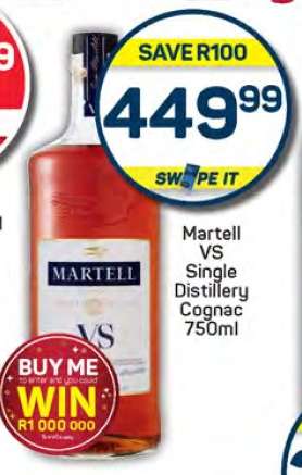 Martell VS Single Distillery Cognac 750ml