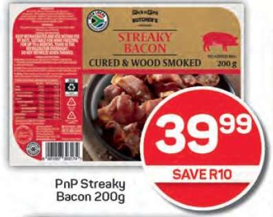 PnP Streaky Bacon 200g