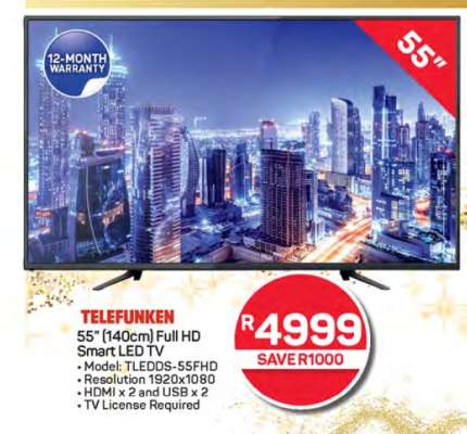 TELEFUNKEN 55" (140cm) Full HD Smart LED TV