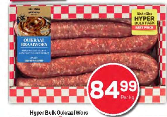 Hyper Bulk Oukraal Wors