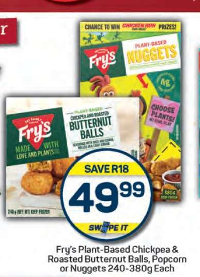 Fry's Plant-Based Chickpea & Roasted Butternut Balls, Popcorn or Nuggets