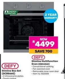 Defy Slimline Multifunction Oven DBO486E