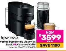 Nespresso Vertuo Pop Bundle Liquorice Black Or Coconut White-Each