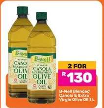 B-Well Blended Canola & Extra Virgin Olive Oil-For 2 x 1L