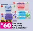 Johnson's Baby Soap Assorted-For Any 4 x 175g