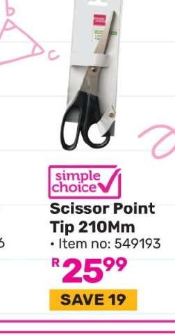 Simple Choice Scissor Point Tip 210mm 549193