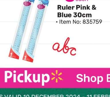 Kores Ruler Pink & Blue 30cm 835759-Each