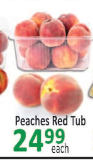 Peaches Red Tub