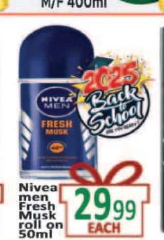 Nivea men Fresh Musk roll on 50ml