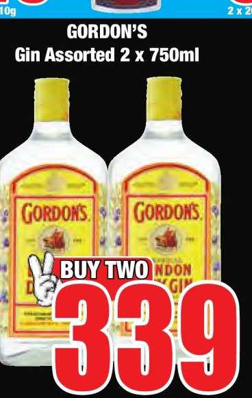 Gordon's Gin Assorted 2 x 750ml