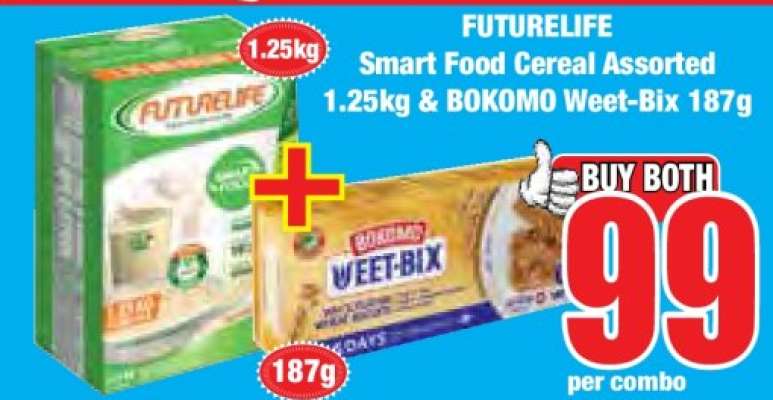 FUTURELIFE Smart Food Cereal Assorted 1.25kg & BOKOMO Weet-Bix 187g