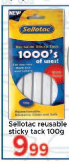 Sellotac reusable sticky tack 100g