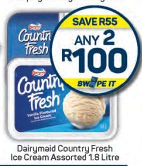 Dairymaid Country Fresh Ice Cream Assorted 1.8 Litre