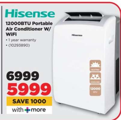 Hisense 12000BTU Portable Air Conditioner W/WiFi