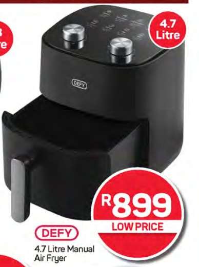 DEFY 4.7 Litre Manual Air Fryer