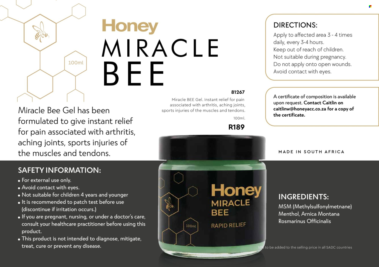 Honey specials. Page 1