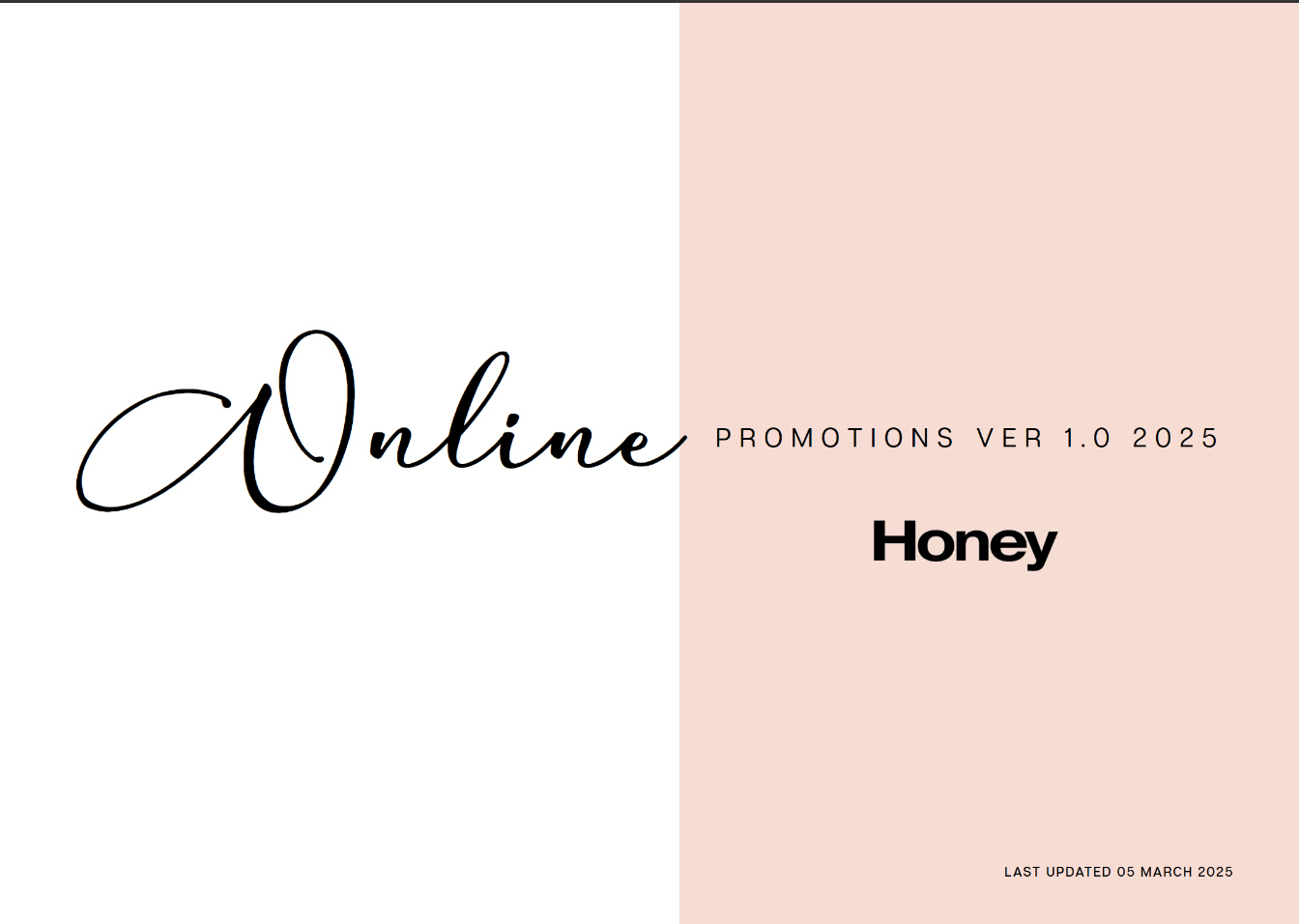 Honey specials. Page 1