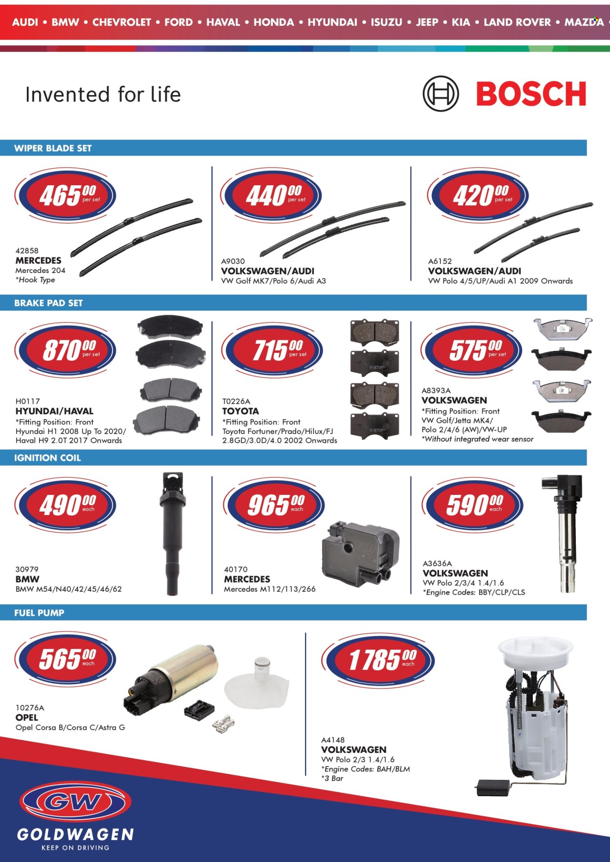 Goldwagen specials - 01/04/2025 - 31/05/2025. Page 1