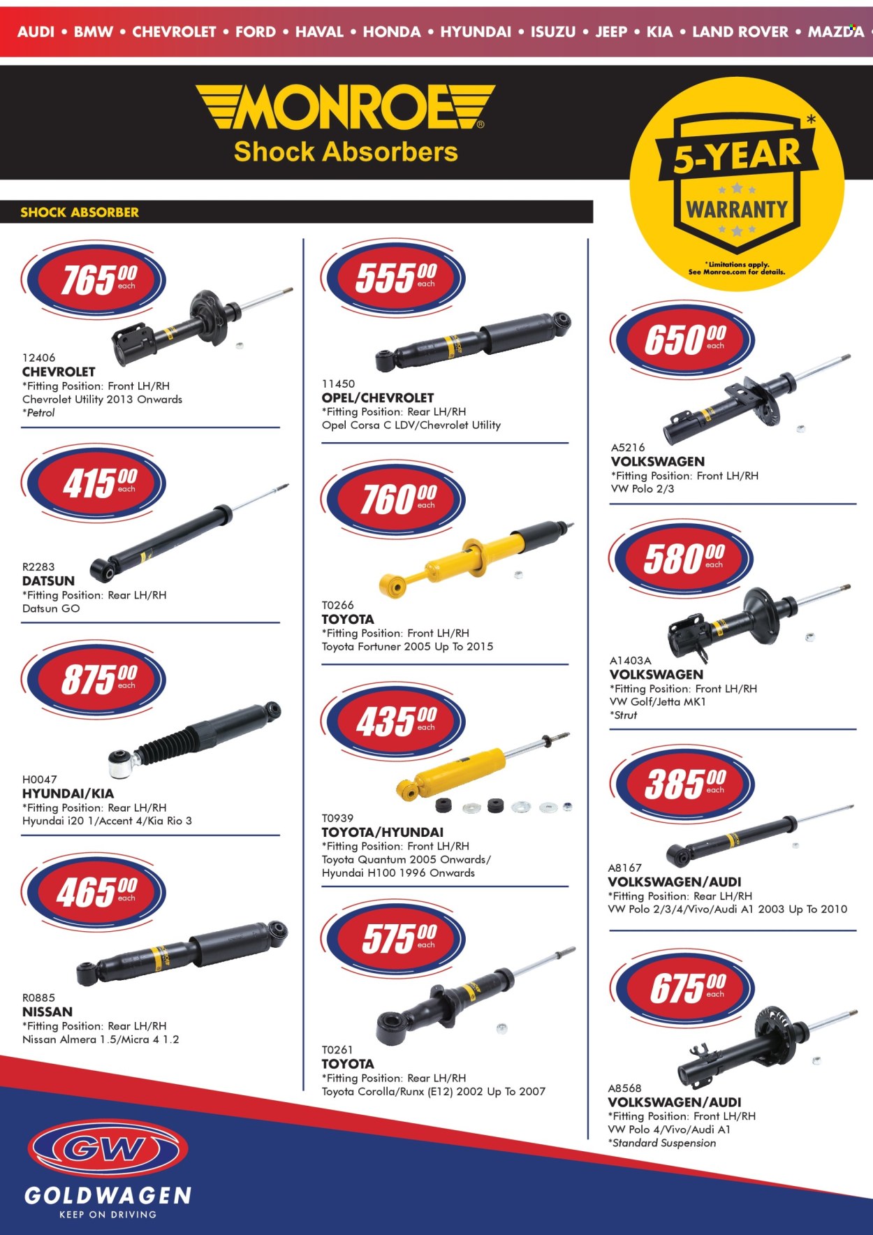 Goldwagen specials - 01/04/2025 - 31/05/2025. Page 1