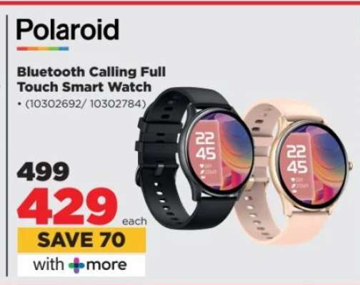 Polaroid Bluetooth Calling Full Touch Smart Watch