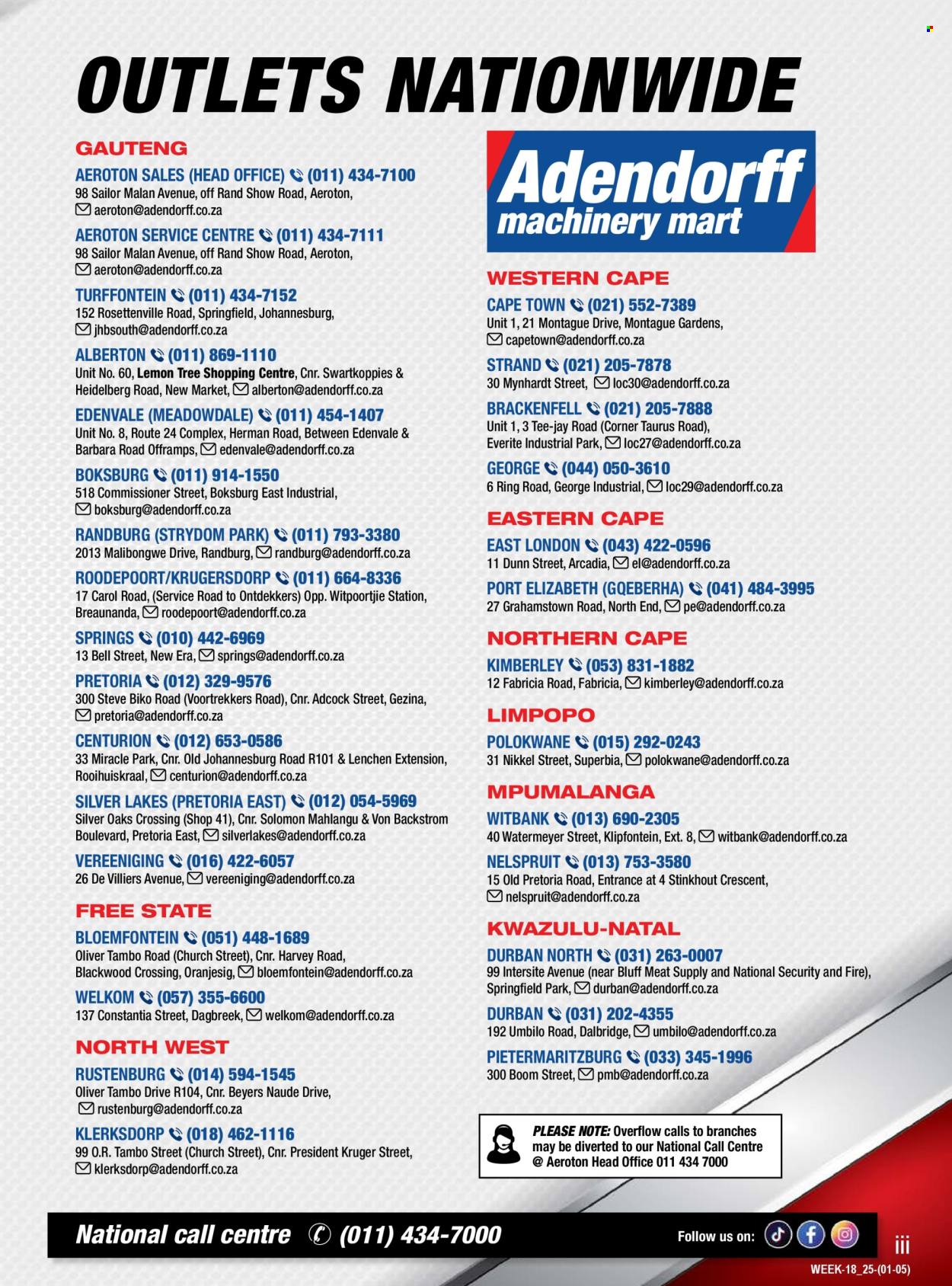 Adendorff Machinery Mart specials - 01/05/2025 - 31/05/2025. Page 1