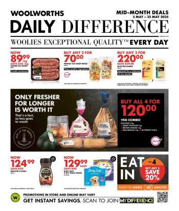 Woolworths catalogue  - 05/05/2025 - 25/05/2025.