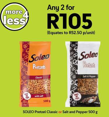 SOLEO Pretzel Classic or Salt and Pepper 500 g