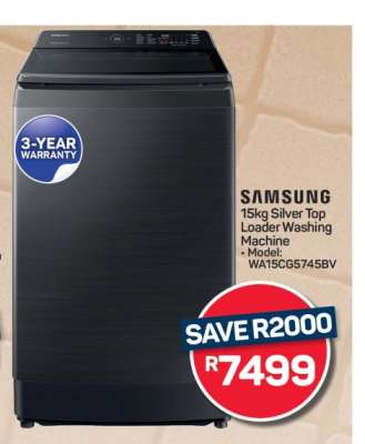 Samsung 15kg Silver Top Loader Washing Machine