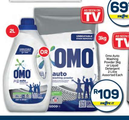 OMO Auto Washing Powder or Liquid Detergent