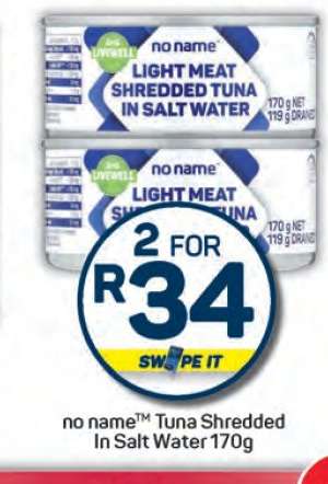 no name Tuna Shredded In Salt Water 170g