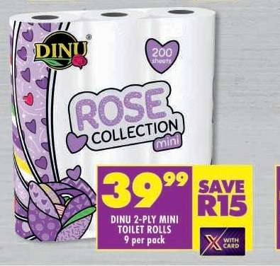 Dinu 2-Ply Mini Toilet Rolls