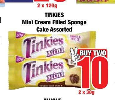 TINKIES Mini Cream Filled Sponge Cake Assorted