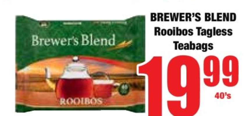 Brewer's Blend Rooibos Tagless Teabags