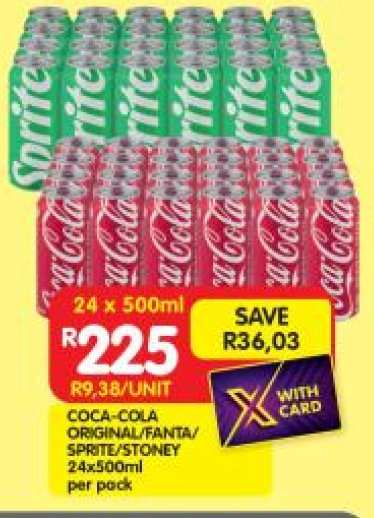 COCA-COLA ORIGINAL/FANTA/SPRITE/STONEY 24x500ml