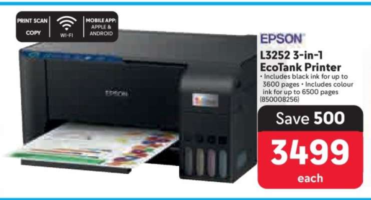 Epson L3252 3-in-1 EcoTank Printer