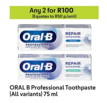 ORAL B Professional Toothpaste (All variants) 75 ml