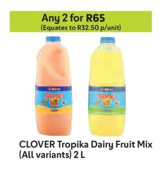 CLOVER Tropika Dairy Fruit Mix (All variants) 2 L