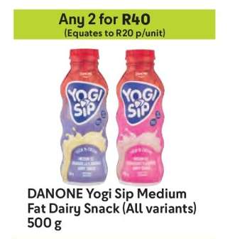 DANONE Yogi Sip Medium Fat Dairy Snack (All variants) 500 g