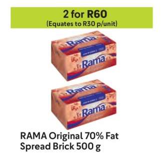 RAMA Original 70% Fat Spread Brick 500 g