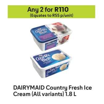 DAIRYMAID Country Fresh Ice Cream (All variants) 1.8 L