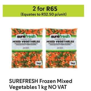 SUREFRESH Frozen Mixed Vegetables 1 kg