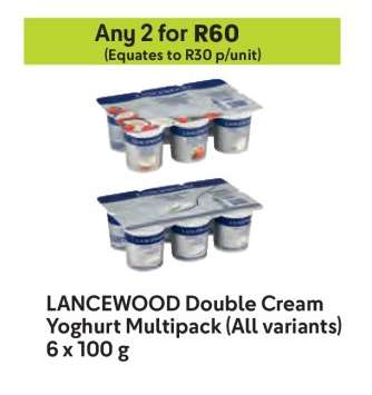 LANCEWOOD Double Cream Yoghurt Multipack