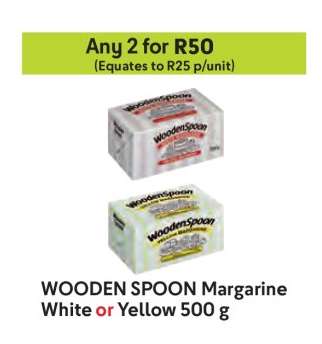 WOODEN SPOON Margarine White or Yellow 500 g